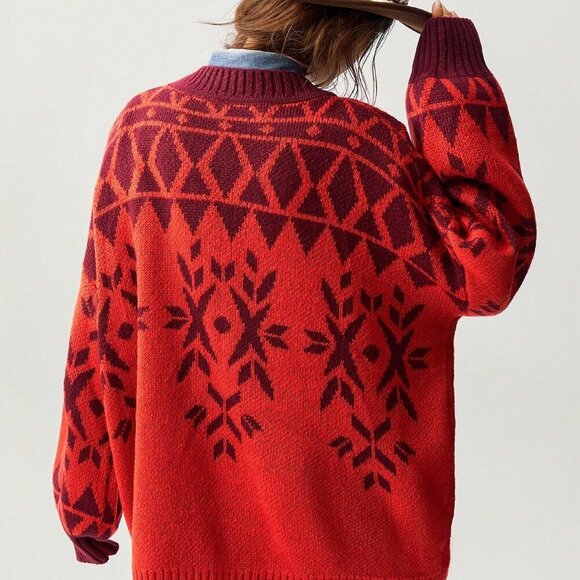 Casual Women's Crew Neck Long Sleeve Sweater - Picture 8 of 8